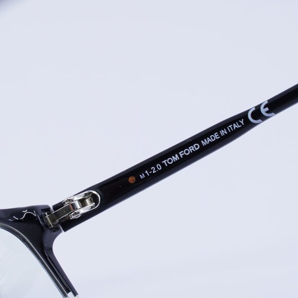 Tom Ford FT5699-B 005 Eyeglasses Black with Crystal 53mm Square Frame - Picture 8 of 9